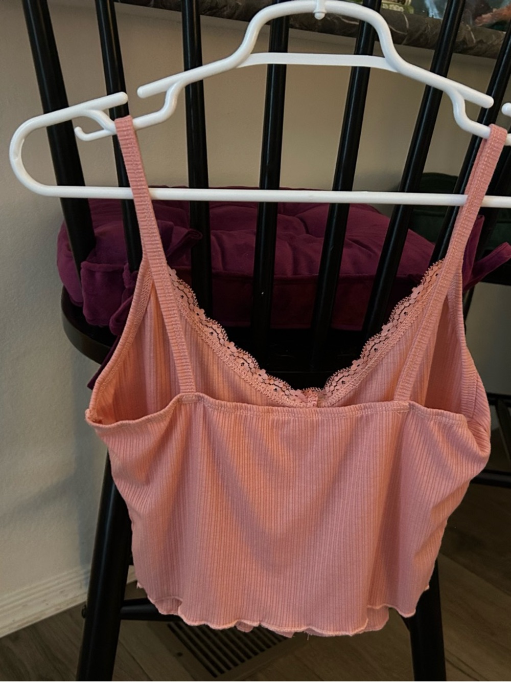 SHEIN Pink Ribbed Button-Front Cami Tank - Picture 6 of 10